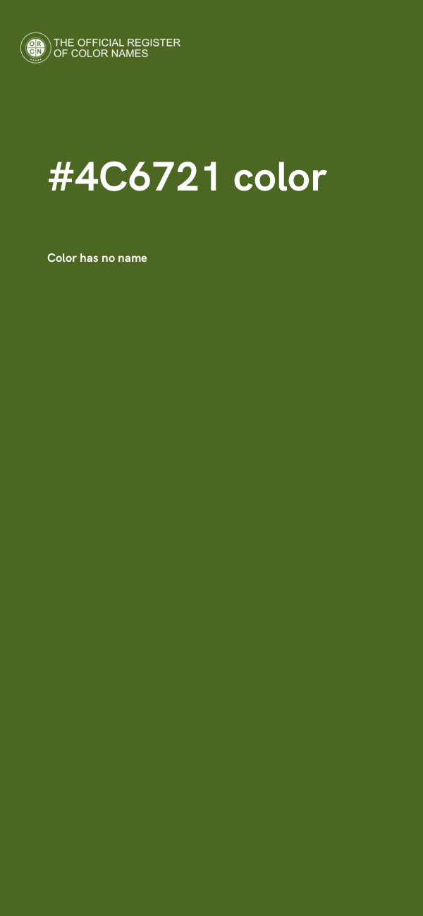#4C6721 color image