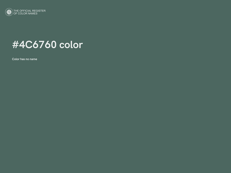 #4C6760 color image