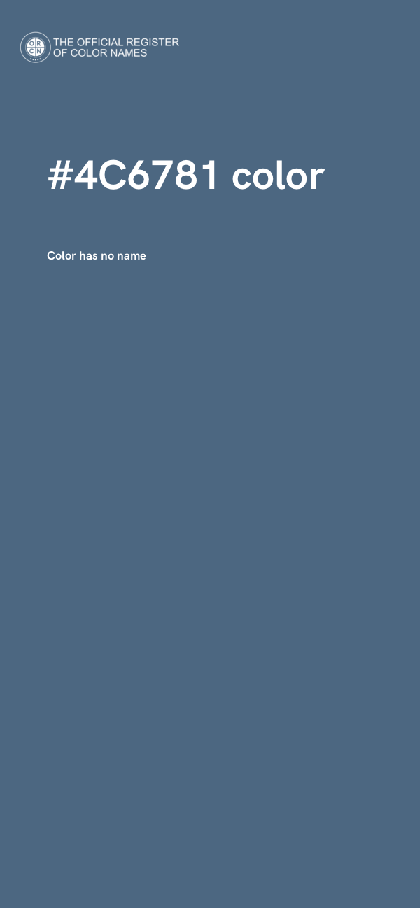 #4C6781 color image