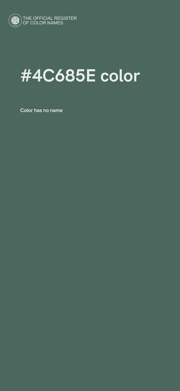 #4C685E color image