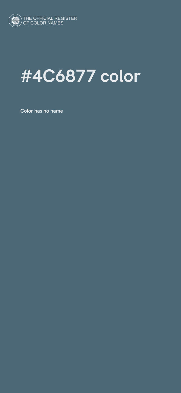 #4C6877 color image