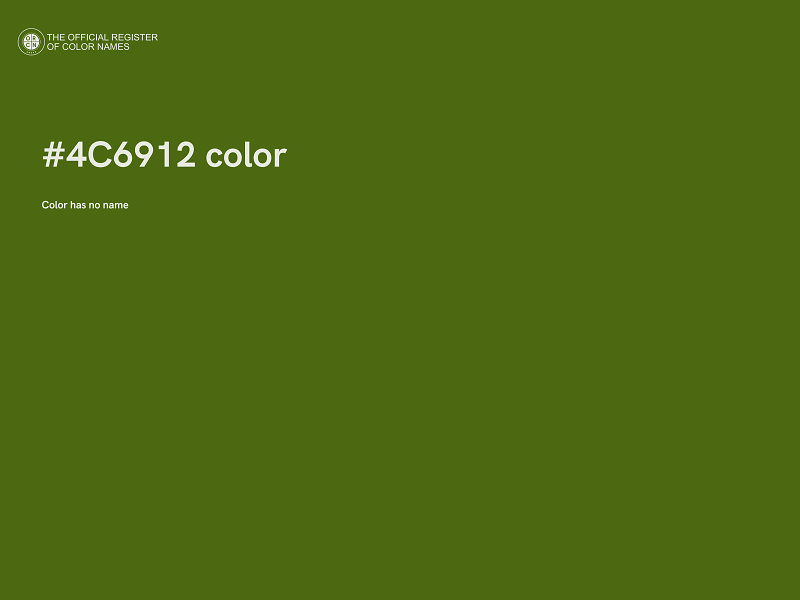 #4C6912 color image