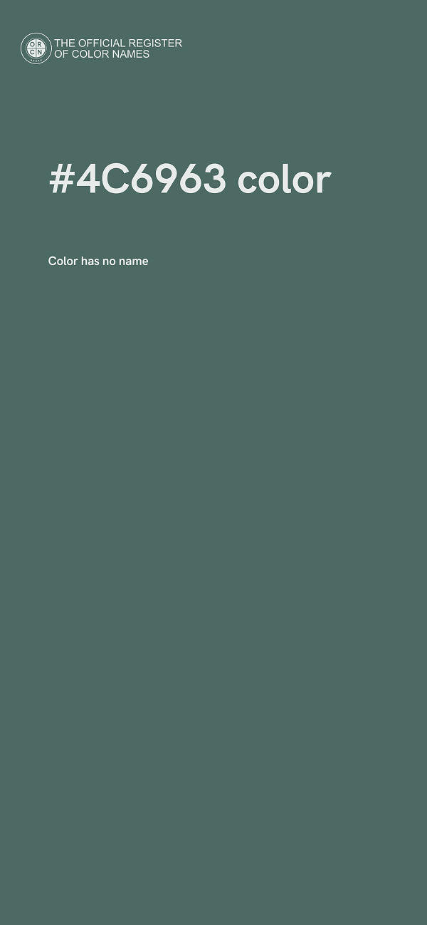#4C6963 color image