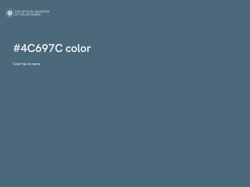 #4C697C color image