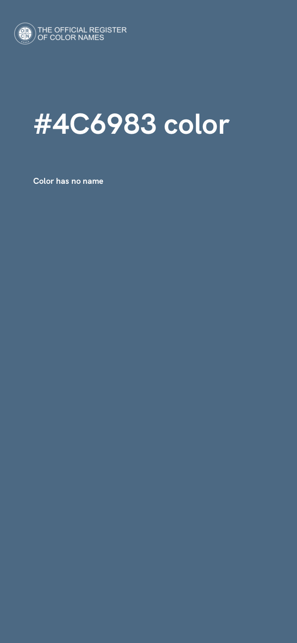 #4C6983 color image