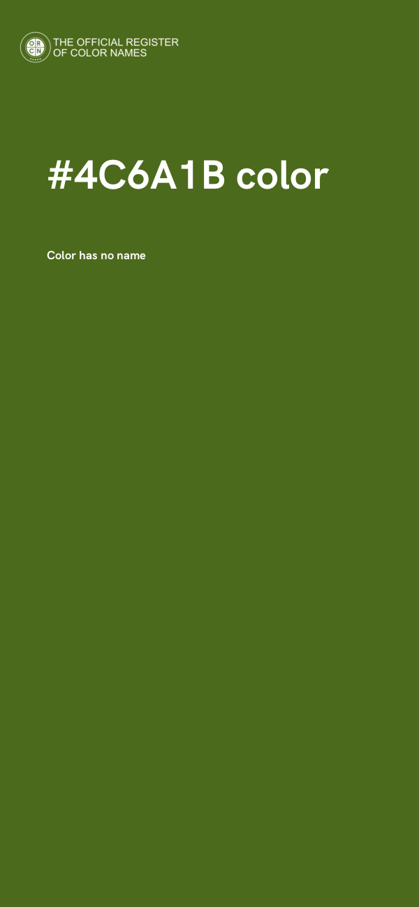 #4C6A1B color image