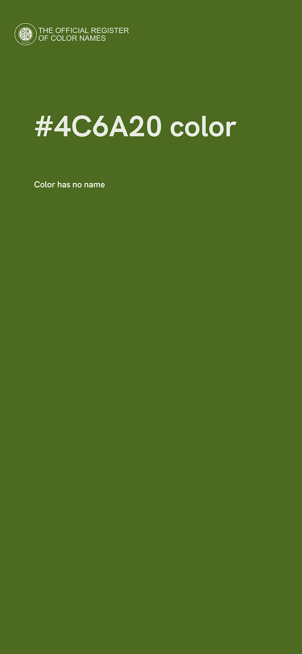 #4C6A20 color image