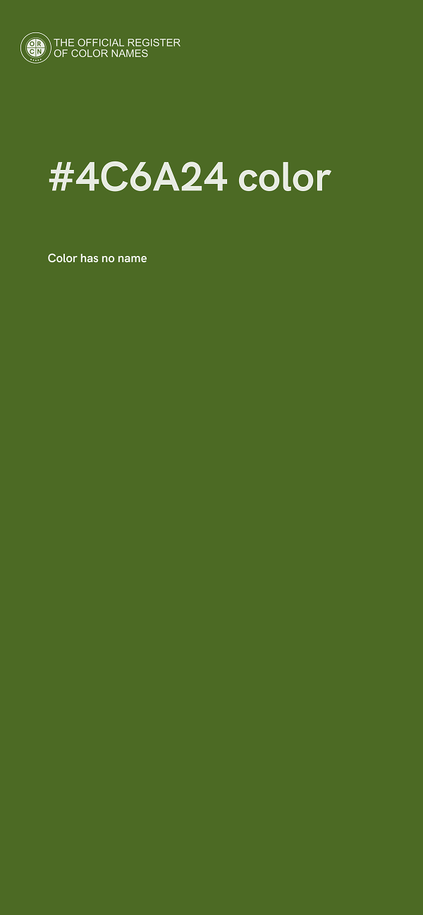 #4C6A24 color image