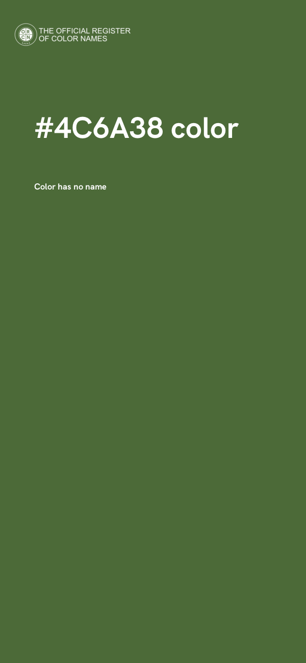 #4C6A38 color image