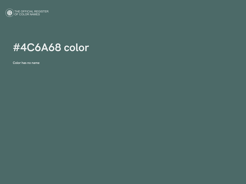 #4C6A68 color image