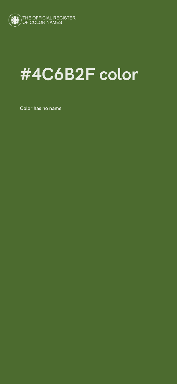 #4C6B2F color image