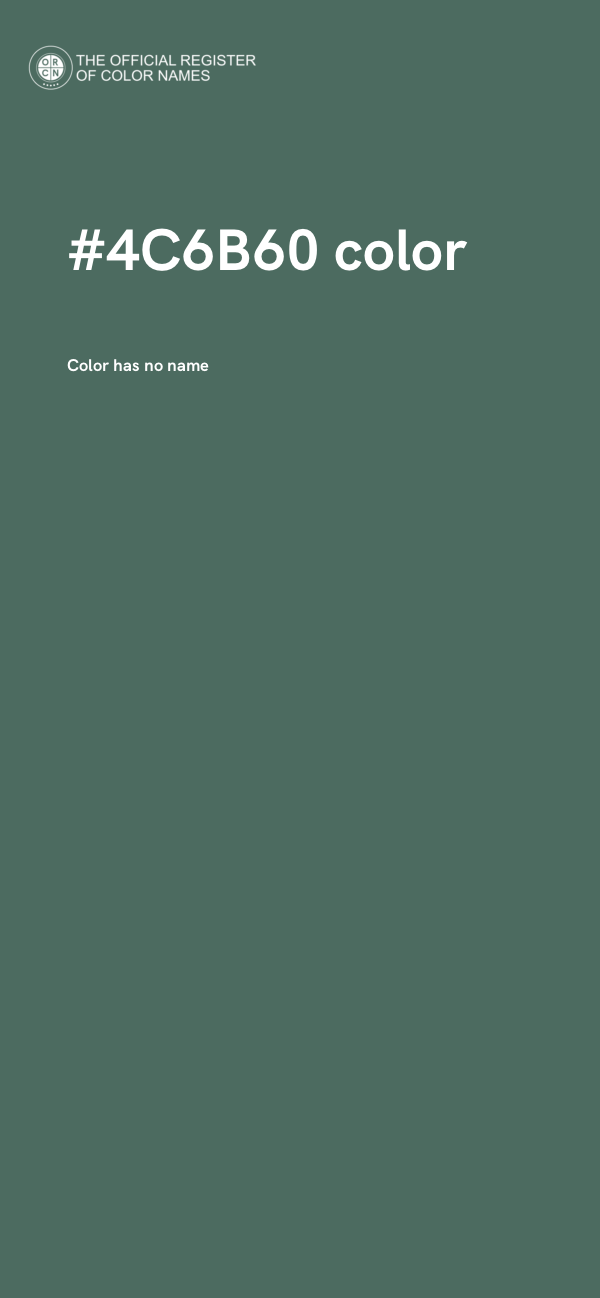 #4C6B60 color image