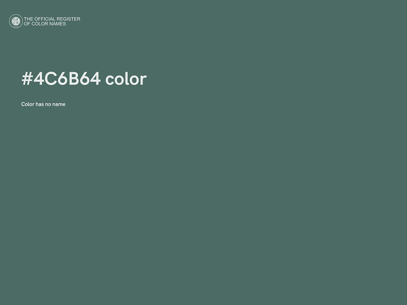 #4C6B64 color image