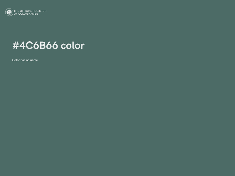 #4C6B66 color image