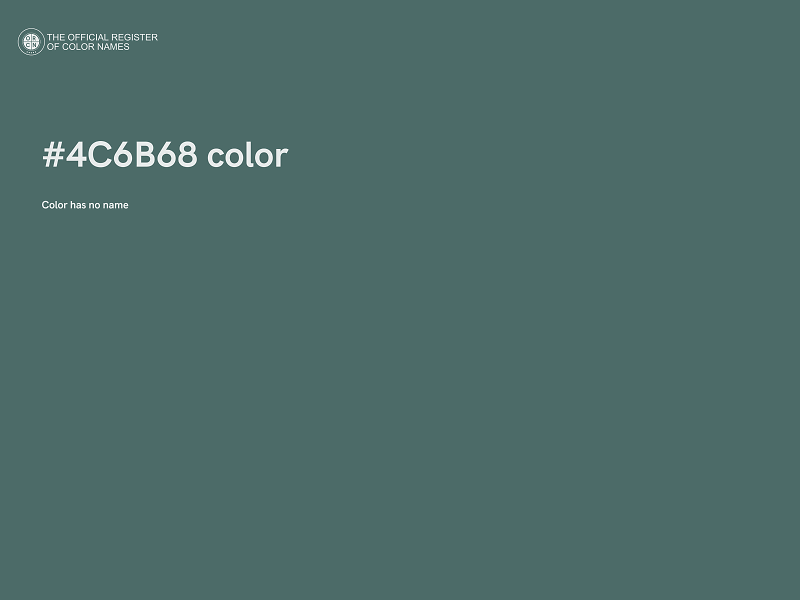 #4C6B68 color image