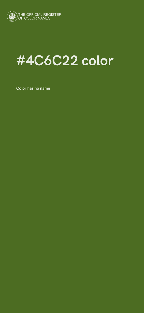 #4C6C22 color image