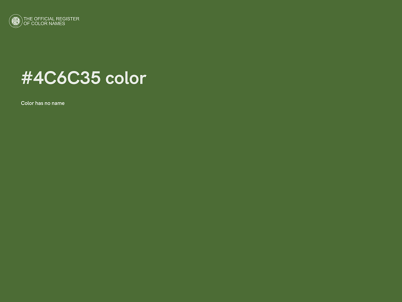 #4C6C35 color image
