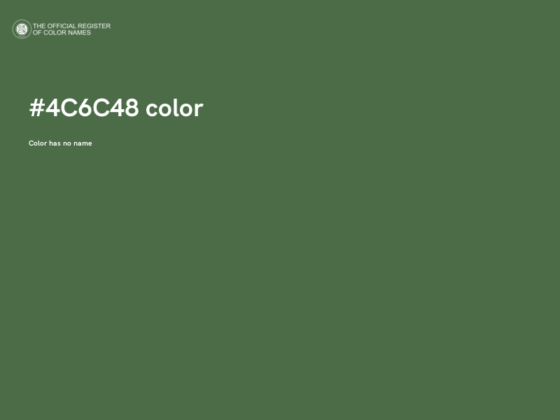 #4C6C48 color image