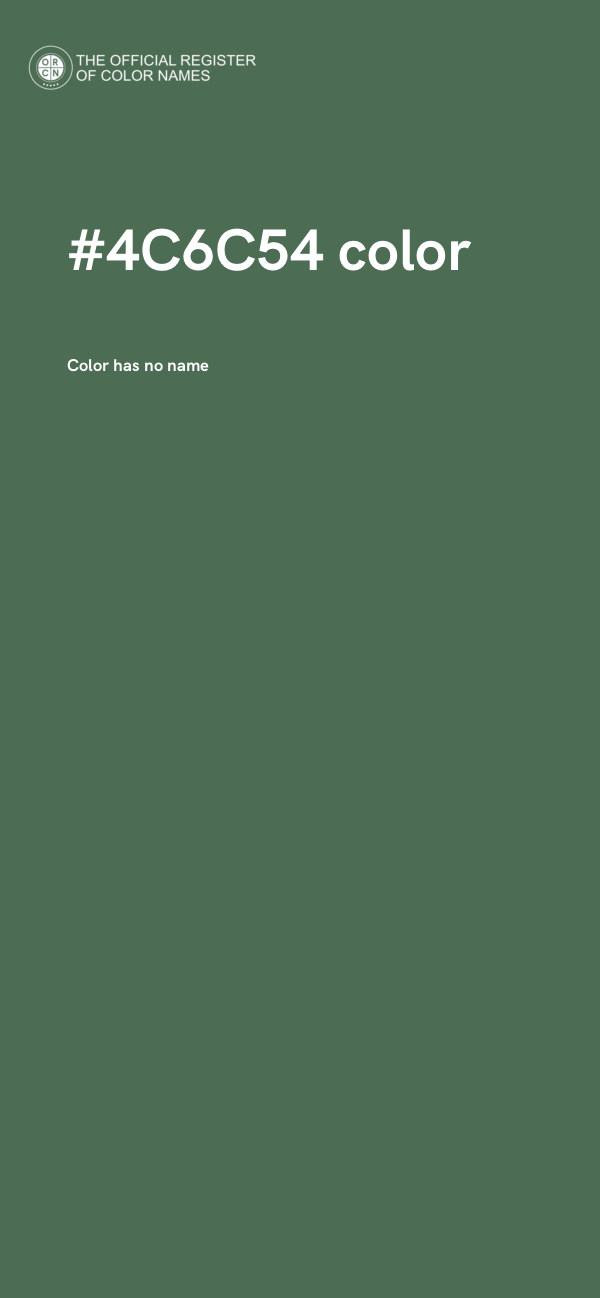 #4C6C54 color image