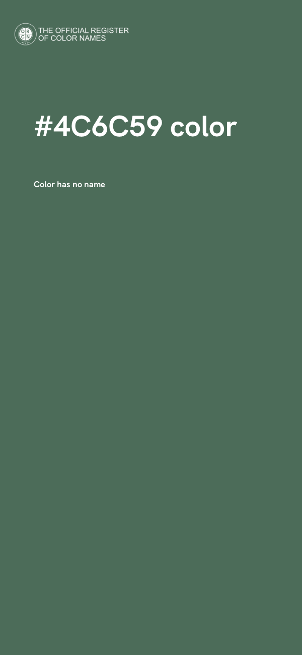 #4C6C59 color image
