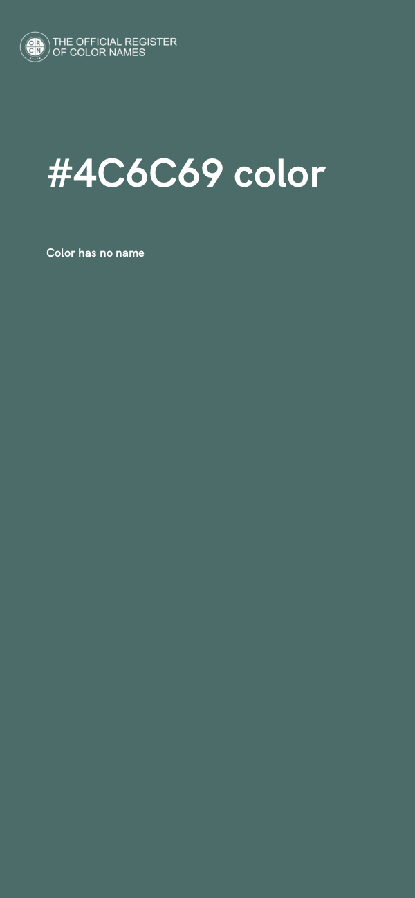#4C6C69 color image