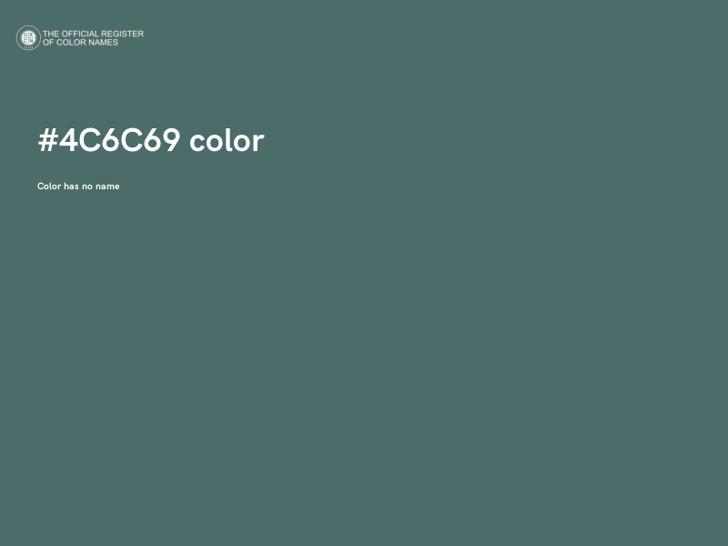 #4C6C69 color image