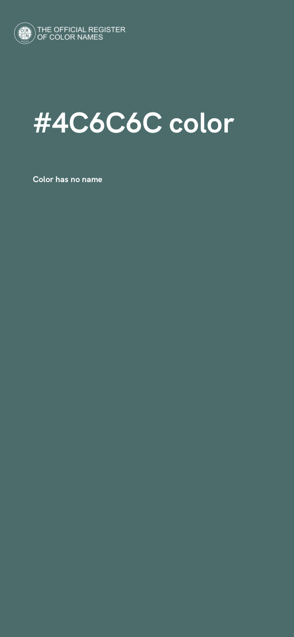 #4C6C6C color image