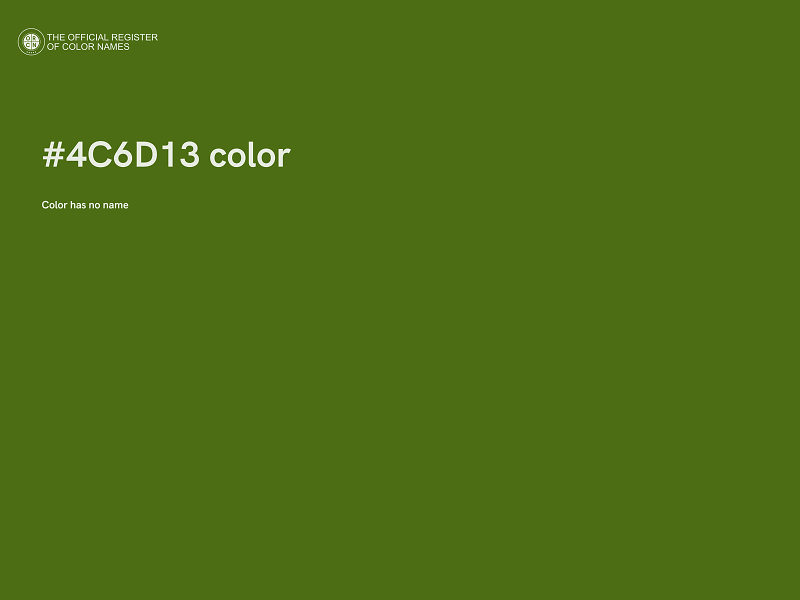 #4C6D13 color image