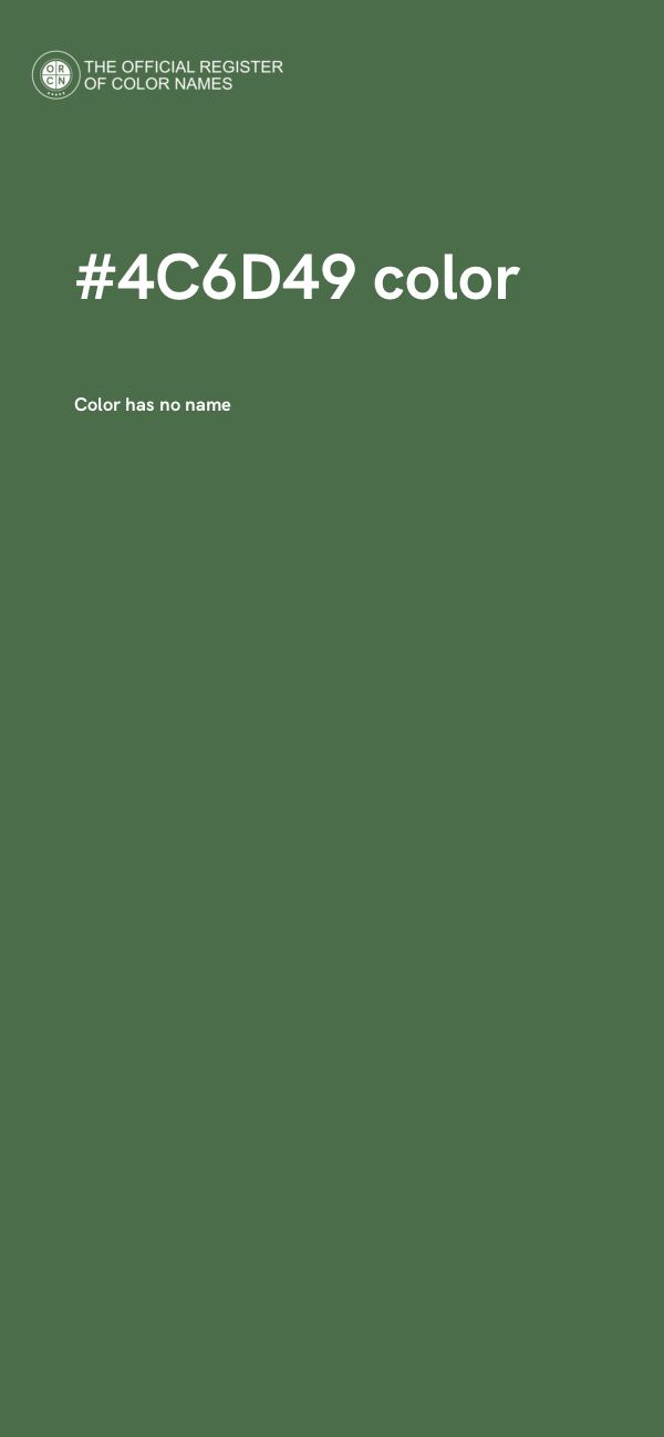 #4C6D49 color image
