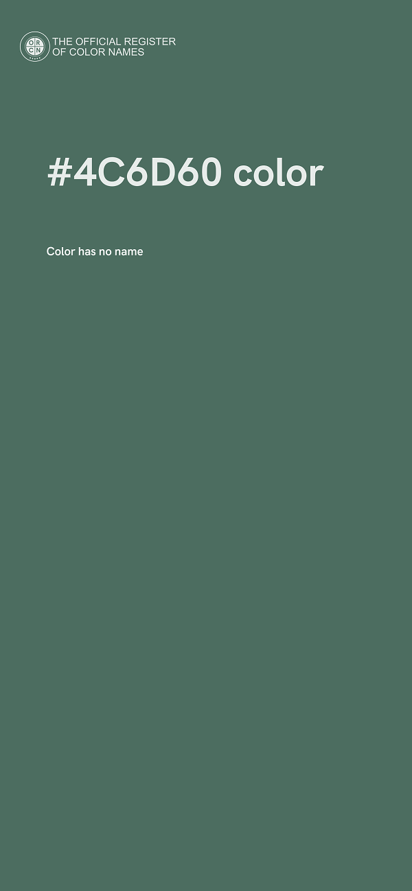 #4C6D60 color image