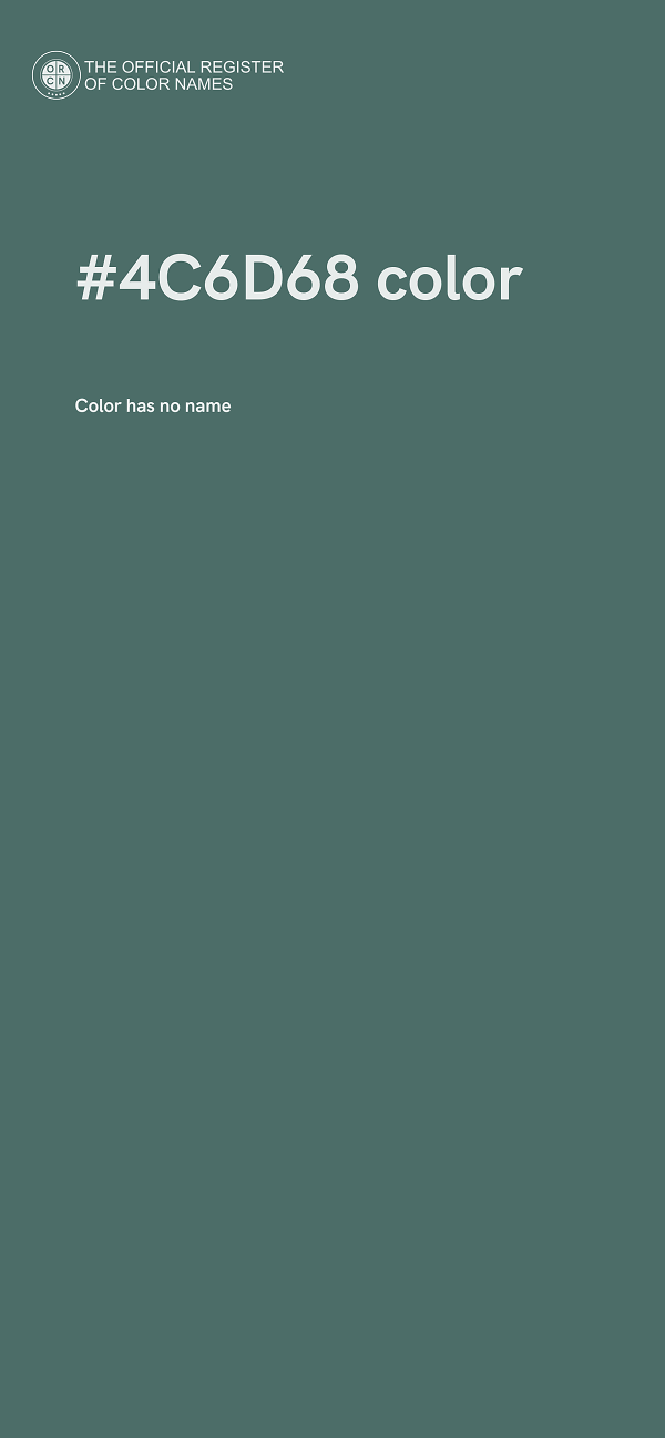 #4C6D68 color image