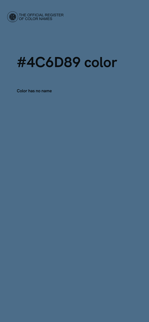 #4C6D89 color image