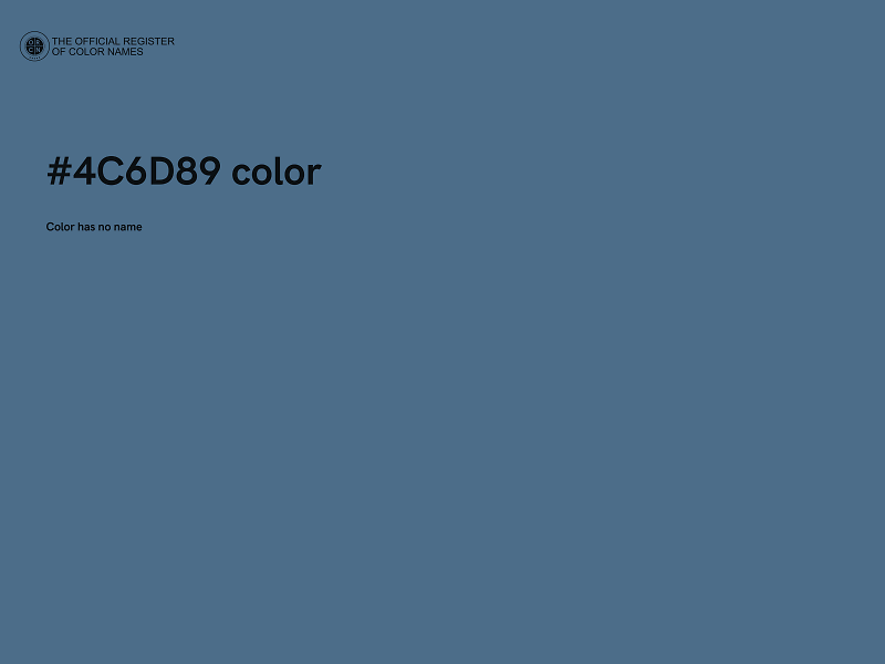 #4C6D89 color image