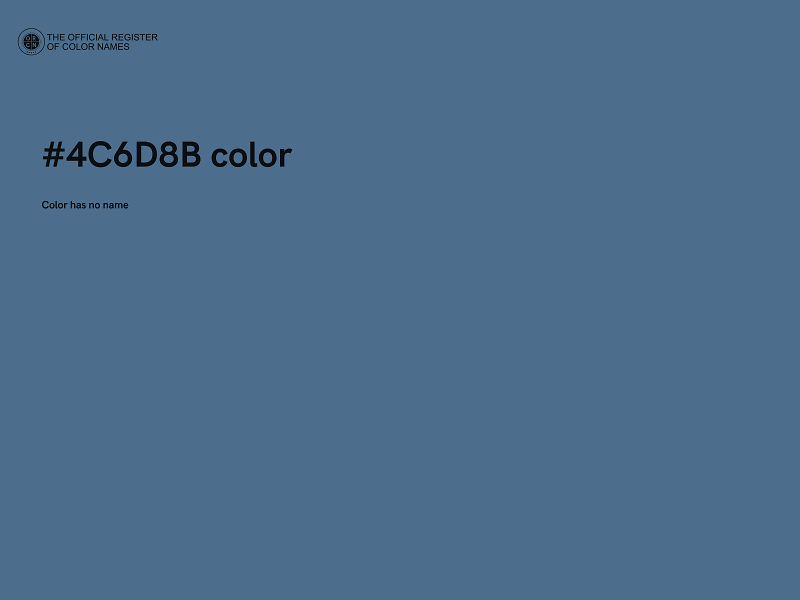 #4C6D8B color image