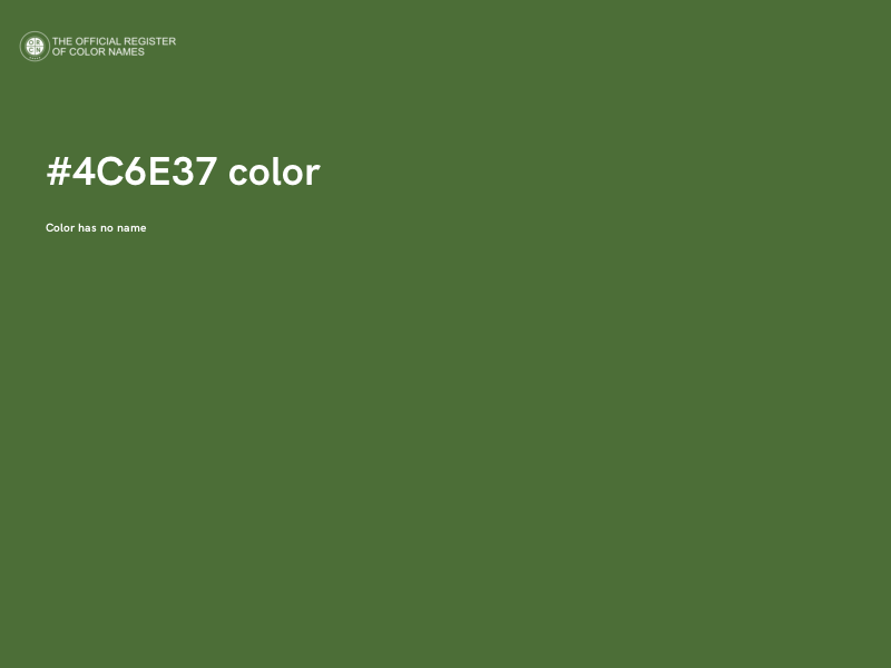 #4C6E37 color image