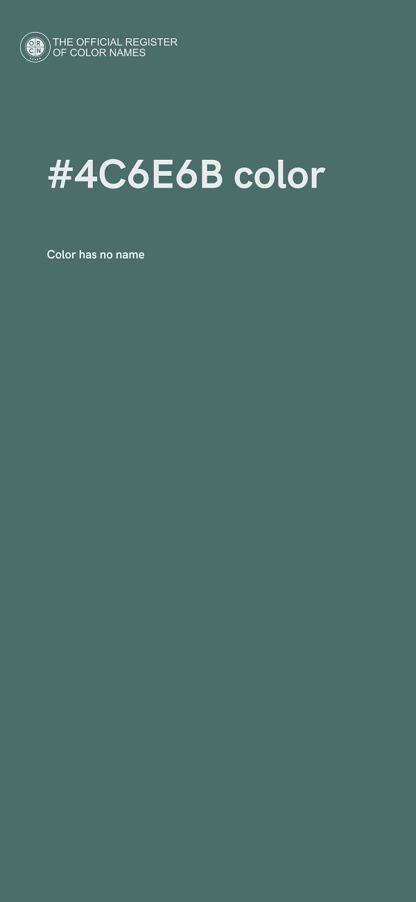 #4C6E6B color image