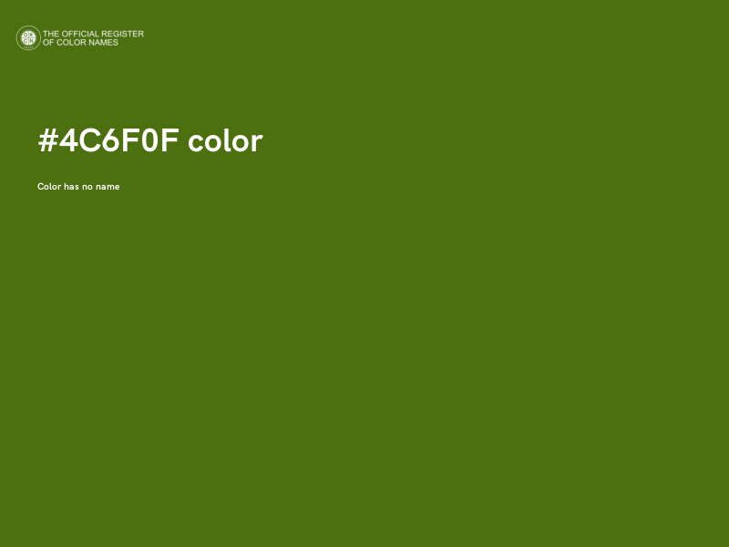 #4C6F0F color image