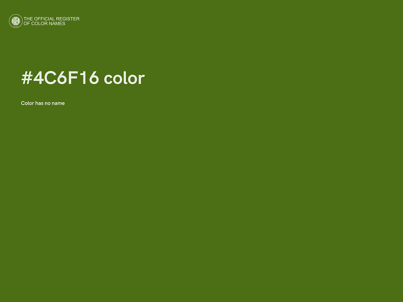 #4C6F16 color image