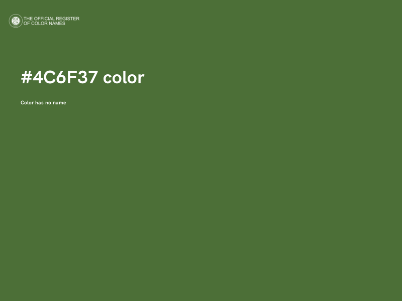 #4C6F37 color image