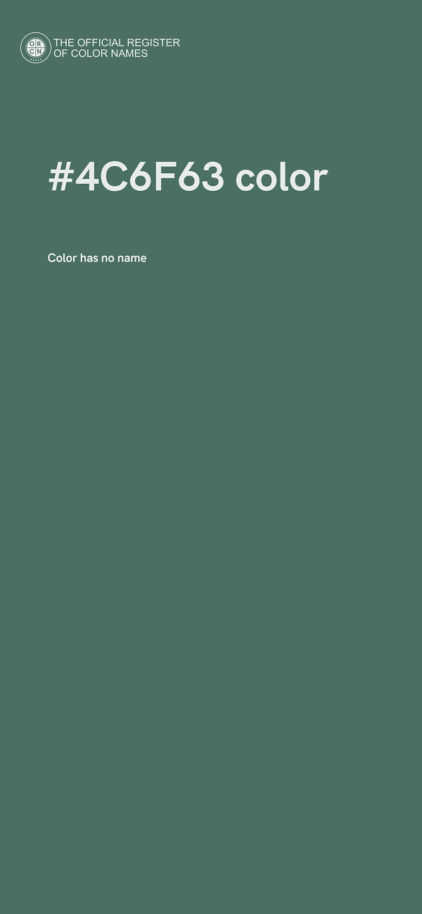 #4C6F63 color image