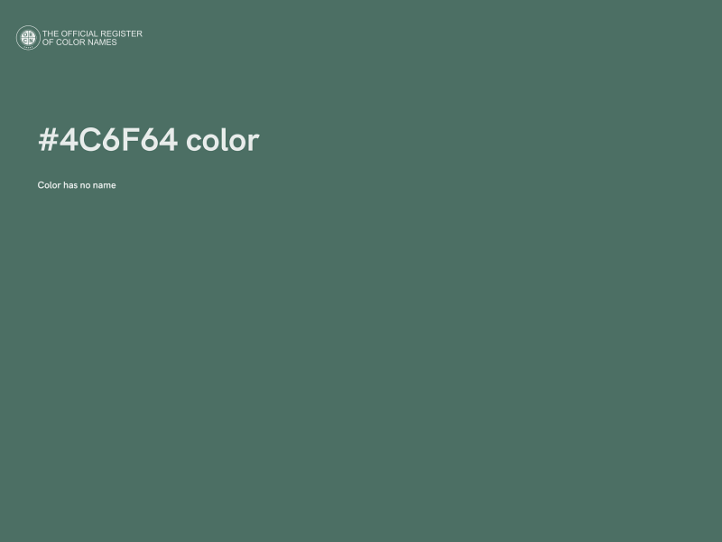 #4C6F64 color image