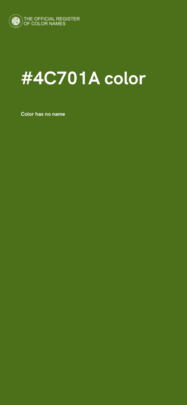 #4C701A color image