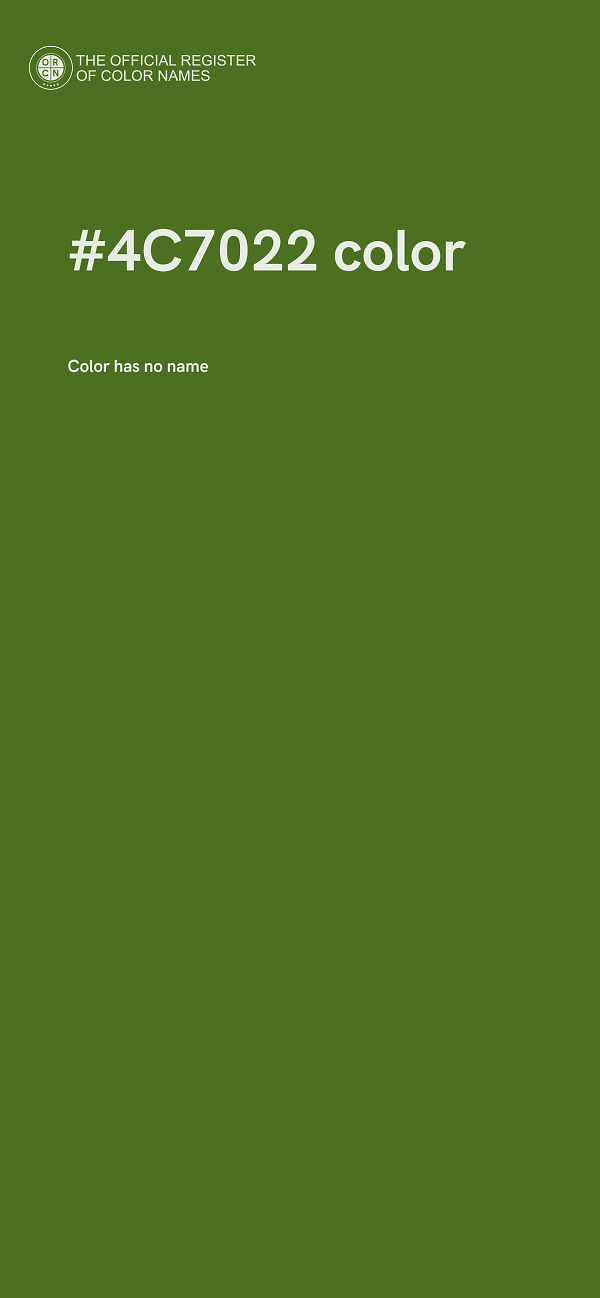 #4C7022 color image