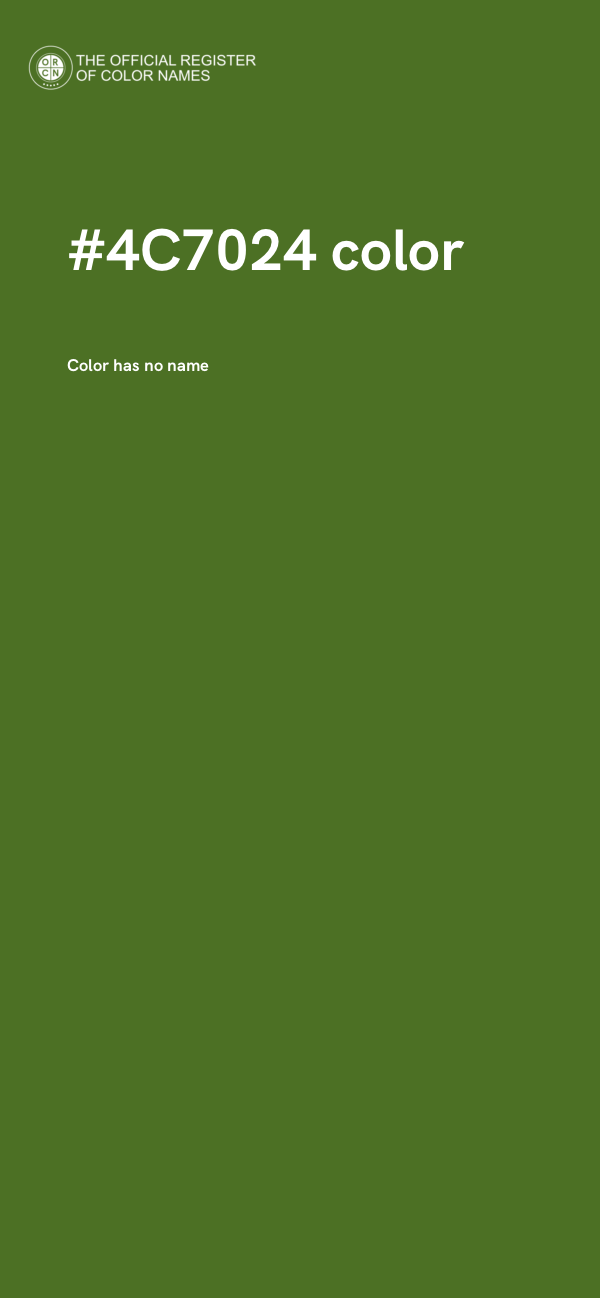 #4C7024 color image