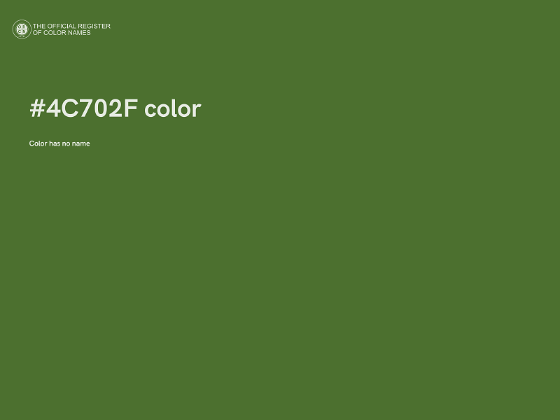 #4C702F color image