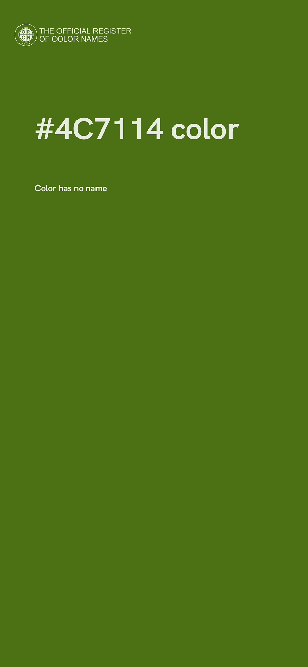 #4C7114 color image