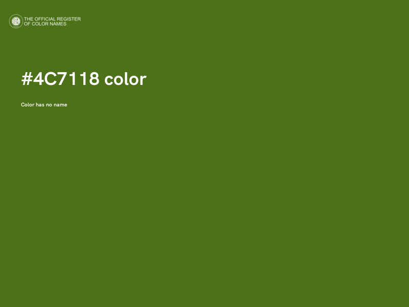 #4C7118 color image