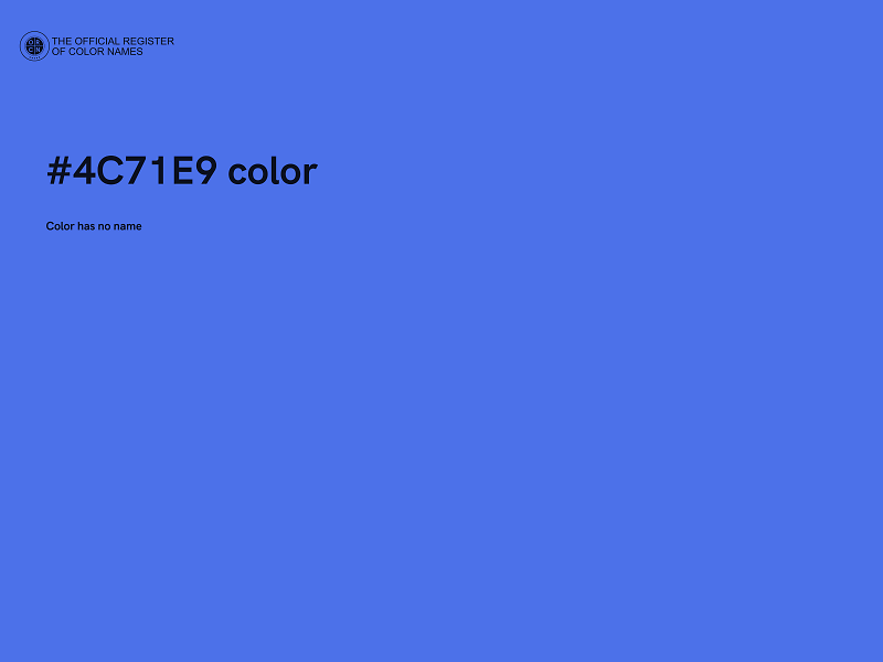 #4C71E9 color image