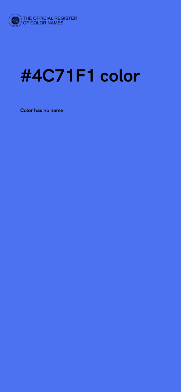 #4C71F1 color image