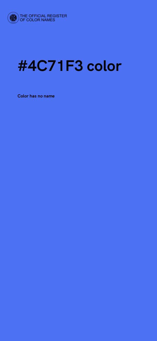 #4C71F3 color image